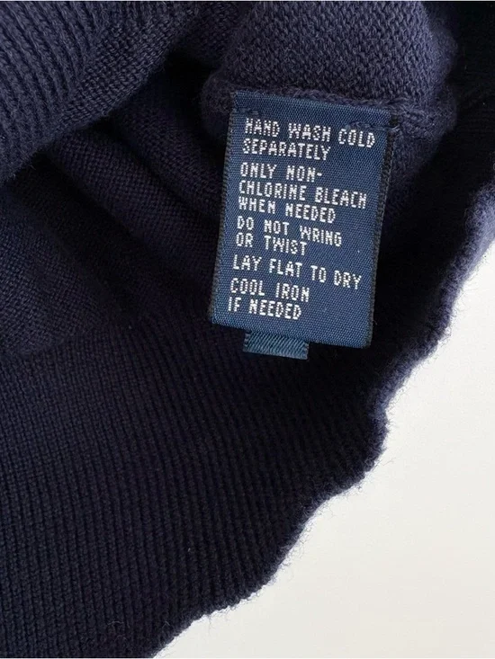 Polo Golf Ralph Lauren Sweater Vest Mens XL Blue Knit 100% Cotton V Neck Preppy - Picture 4 of 12